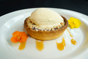 Boysenberry crumble tart