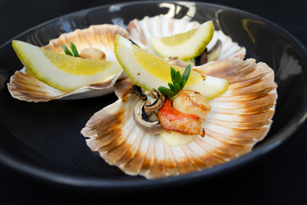 Pan-seared scallops